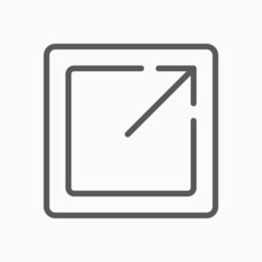 arrow maximize icon, arrow vector