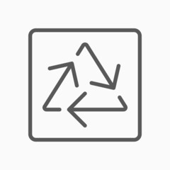 recycle icon, arrow vector, environment illustration