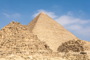 Fototapeta na wymiar The Great Pyramid in Giza pyramid complex, Egypt