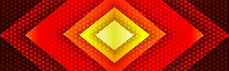 Red and yellow abstract gradient geometric background with dots pattern. Creative line and dots art.