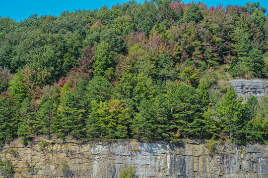 The beautiful hillside of Knott County Mountains in Leburn, Knott County, Kentucky