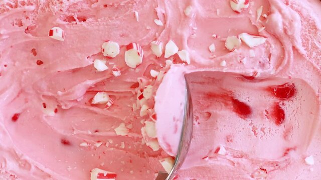 Closeup of Peppermint Ice Cream