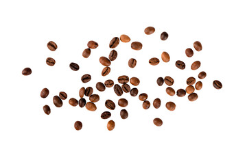 coffee beans isolate on white background close up
