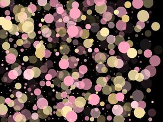 Bokeh confetti circles decoration holiday background.