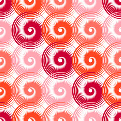 Spiral swirls complicated seamless pattern vector design.