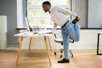 African American Male Exercise Office