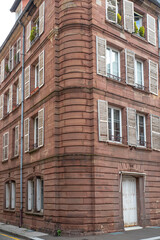 Old houses in the city of Belfort in France