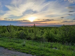 sunrise over the river