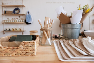 Zero waste goods on table