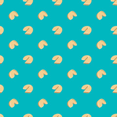 Chinese fortune cookies seamless pattern. Cute background for web design.