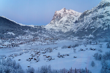 The dreamy winter village of Grindelwald in Switzerland