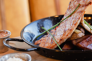 Lunch At Restaurant.