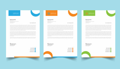 Modern business letterhead template