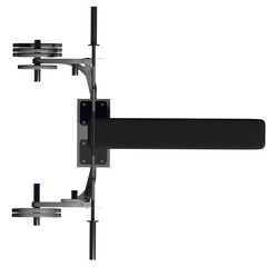 Obraz premium WORKOUT FITNESS TOP VIEW - OBJECTS IN PLAN