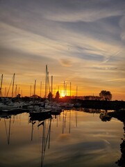 Sunrise in the harbor.