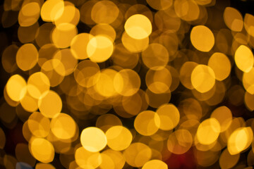 Christmas ilumination bokeh gights in the city