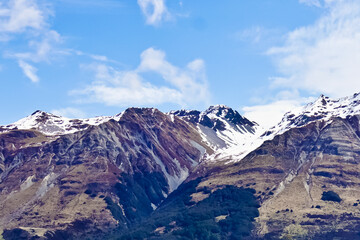 Fototapeta na wymiar Peaks of Mount bonpland Glenorchy New Zealand