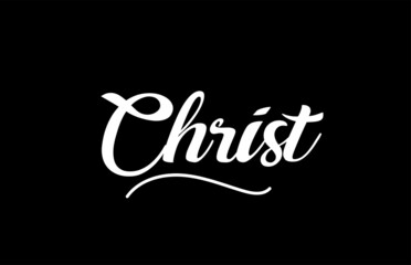 Christ hand written text word for design. Can be used for a logo