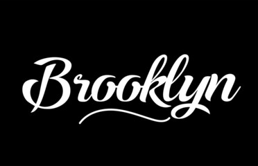 Brooklyn hand written text word for design. Can be used for a logo