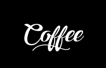 Coffee hand written text word for design. Can be used for a logo