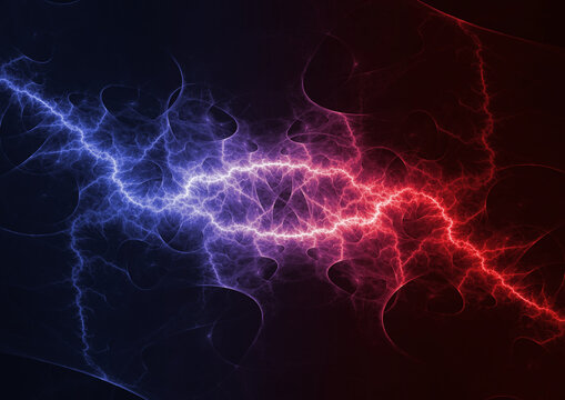 Red And Blue Lightning Abstract Plasma Background Stock Illustration Adobe Stock