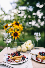 Healthy lunch in the garden