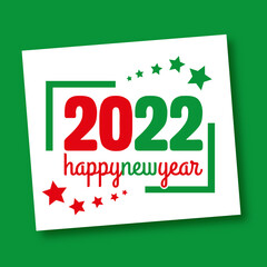 2022 new year celebration, happy new year typography work
