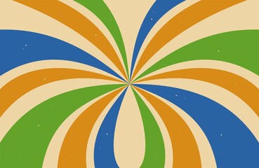 Colorful retro vintage spiral background design template