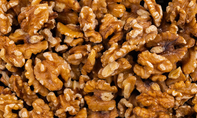 Walnuts Top Angle Flat-lay  Background or Texture
