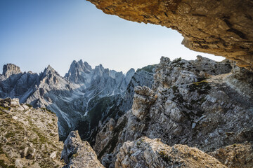 A breathtaking view of the mountain Cadini di Misurina in the Italian Alps, Dolomites