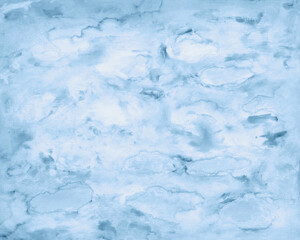 Cloudy sky hand drawn illustration. Mixed media abstract textured background painting