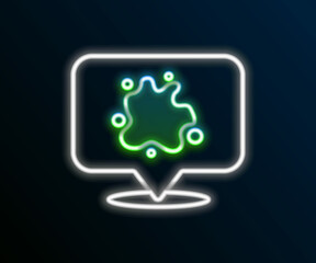 Glowing neon line Paint spray icon isolated on black background. Colorful outline concept. Vector