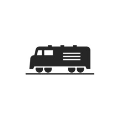 locomotive icon. train and railway transport symbol. isolated vector image