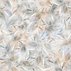 Seamless neutral and white grungy classic abstract surface pattern design for print. High quality illustration. Monochrome earth colored design with white pattern design overlay. Repeat graphic swatch