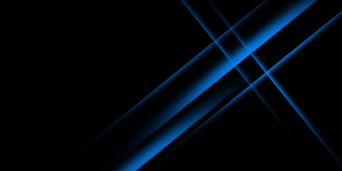 Modern blue abstract background, the look of blue gradient vibrant color, light lines on a black background
