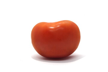 Tomate no fundo branco, alimento vermelho no fundo branco, fruta no fundo branco, comida natural no fundo branco