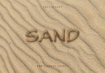 Sand Text Effect Mockup