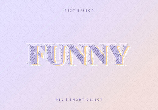 Funny Text Effect Mockup