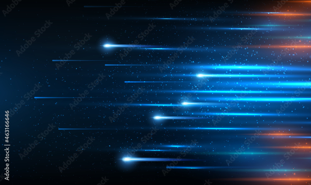 Fototapete High speed movement background. Hi-tech. Abstract technology background. Futuristic technology style. speed lines moving in forward motion background. Business tech presentations. Vector
