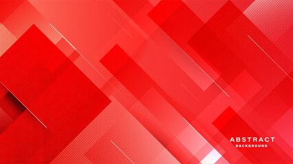 Modern red abstract geometric background vector.