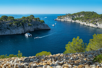 Calanque de Port Miou near Cassis Fishing Village. Calanques National Park. Provence, French Riviera, France, Europe