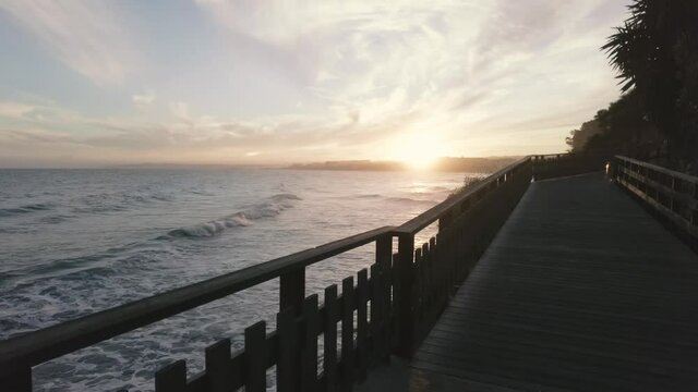 sunset on the beach of estepona andalucia
