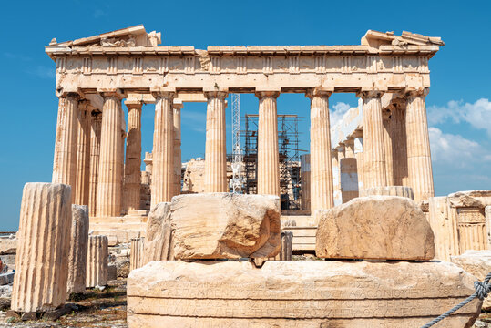 Parthenon temple on Acropolis, Athens, Greece, Europe