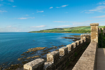 Seascape sen from Culzean Castle, near Maybole, Carrick, in South Ayrshire, on the west coast of Scotland. © Maritxu22