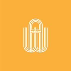 AW MONOGRAM INITIALS DESIGN