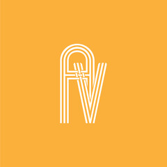 AV MONOGRAM INITIALS DESIGN
