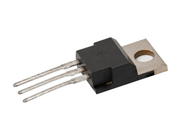 transistor with package type TO220 on white background