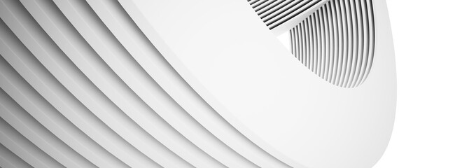 3d rendering White abstract background.