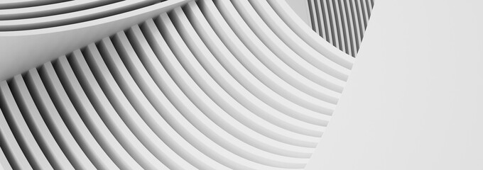 3d rendering White abstract background.