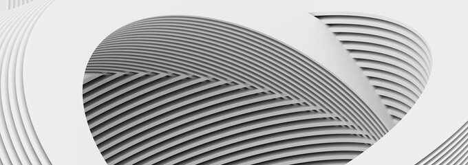 3d rendering White abstract background.
